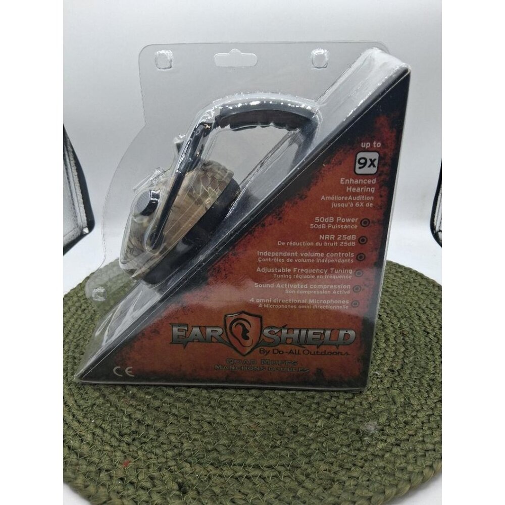 EarShield Quad Muffs By Do-All Outdoors Adjustable Noise Reduction Ear Protectio